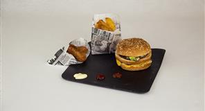 Bolsa Papel Antigrasa 12+6x12cm Deco. Prensa 2.000 uds (Fast Food)