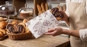 Bolsa Papel 12+6x20cm 40gr. Blanco Deco. Bakery 1.000 uds.