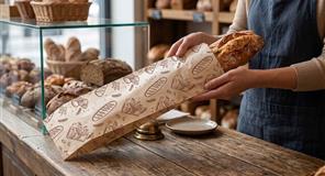 Bolsa Papel 12+6x50cm 40gr. Blanco Deco. Bakery 1.000 uds.