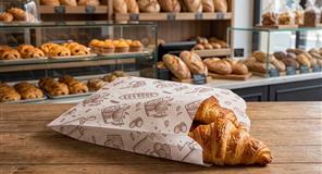 Bolsa Papel 18+7x32cm 40gr. Blanco Deco. Bakery 1.000 uds.