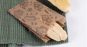 Bolsa Papel 9+5x50cm 35gr. Kraft Verjurado Rec. Deco. Bakery 1.000  uds.