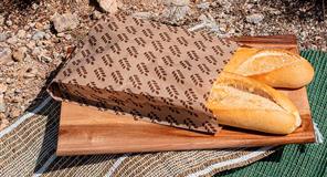 Bolsa Papel 18+7x32cm 35gr. Kraft Verjurado Rec. Deco. Espigas, 1.000uds.