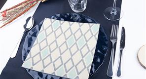 Serv. Bambulux 40x40cm 480uds Deco. Tresmall Azul