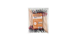 Brocheta pincho bambú decorada Negro + Bola Roja 12cm, 100 uds/pack; 20 packs/caja