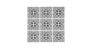 Serv. Bambutex 48x48 300ud. Blanco Deco. Azulejo Negro