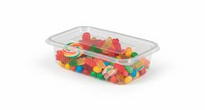 Envase Tapa Bisagra -PET- 750cc. (4pq. x 100ud.)
