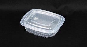 Envase Bisagra Oval -PP- 375cc. ( 12pq. x 50ud.)