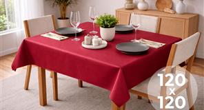 Mantel Extratela Liso 120x120cm Burdeos (Confeccionado a 116x116cm)
