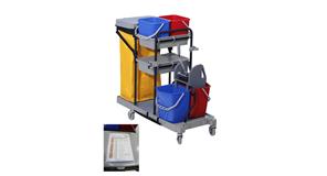 Carro Tommy Completo (2x18 L. + 2 Cubetas 12 L + Saco)