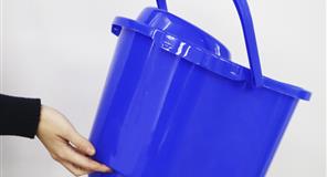 Cubo Jipp 15 L. Asa Plastico + Escurridor Azul (16 UDS)