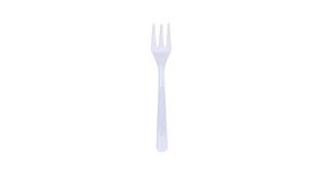 Mini Tenedor Blanco PS Reutilizable 9,5x1,5cm (100pq x 50uds)
