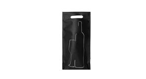 Bolsa Vino Troquelada Novotex 90gr Negra 14+8x40cm 500uds