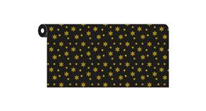 Rollo Novotex Negro 1,20x7m Deco. Estrellas (Tinta Oro) Prec. 40cm 20uds