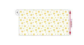 Rollo Novotex Blanco 1,20x7m Deco. Estrellas (Tinta Oro) Prec. 40cm