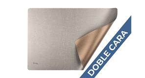 Mantel Polipiel 30x43cm Plata-Oro (12pq x 12uds)