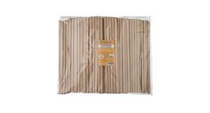 Pajita de papel kraft 240×8 mm, 3 capas 250 uds/pack, 10 packs/caja