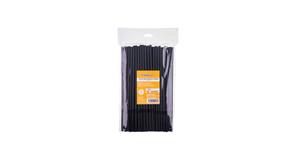 Pajita 230x6mm PP Reutilizable Flexible Negro (50pq. x 100uds)