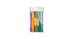 Pajita 230x6mm PP Reutilizable Flexible Colores Surtidos (50pq. x 100uds)