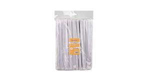 Pajita 230x6mm PP Reutilizable Flexible Negro Enfundada (50pq. x 100uds)