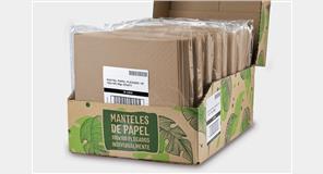 Mantel papel Eco Nature Pleg. 1/8 100x100 35gr.  150uds. (Embolsado a 10uds y doblado)