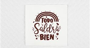 Servilletas 20x20 Micropunto 1 Capa Blanca Deco. Frases