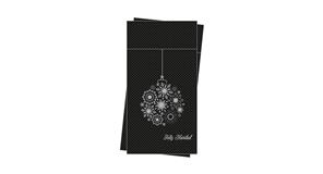 Kanguro 40x40 PP 480ud Negro Deco. Bola Navidad (Tinta Plata)