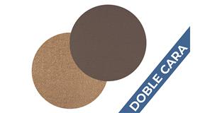 Posavasos Polipiel Redondo 10x10cm MA-OR Marrón-Oro (10pq x 6uds)