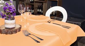 Mantel Tela Raso Satén 150x150cm Color Beige (50% Poliéster / 50% Algodón)