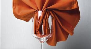 Servilleta Tela Raso Satén 54x54cm Color Naranja (50% Poliéster / 50% Algodón)