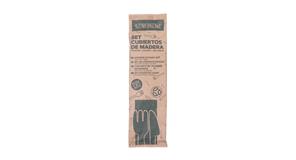 Set cubiertos madera (tenedor+cuchillo+servilleta) 50 uds/pack × 5 packs/caja