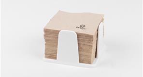 Servilletero 20x20 PS Blanco -c/Servilleta- (Eco Nature) 12uds